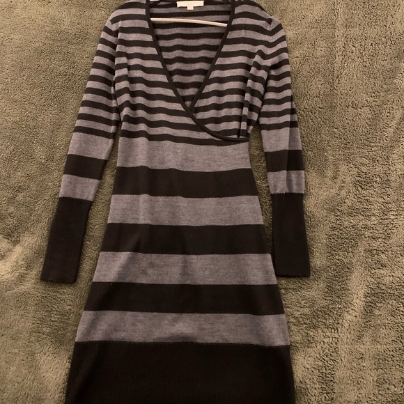 LOFT Dresses & Skirts - Loft Striped Sweater Dress Size Small